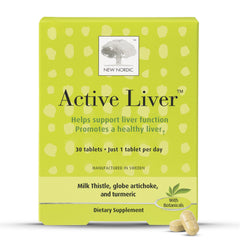 New Nordic Active Liver 30 Vegan Tablets, 30-Day Supply, Plant-Based Liver Support with Milk Thistle, Artichoke & Turmeric for Enhanced Daily Vitality