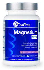 CanPrev Magnesium Bisglycinate Chelated + GABA & Melatonin, 120 Veg Caps, 120-Day Supply, Support Restful Night, Muscle Function, Promote Relaxation & Balanced Sleep-Wake Cycle, Vegan, No GMO & Gluten