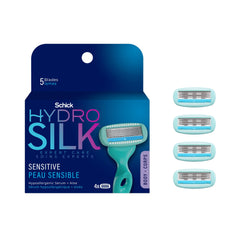 Hydro Silk Schick Hydro Silk Sensitive Care Womens Razor Refills, Pack of 4 Shower Storable Razor Refills
