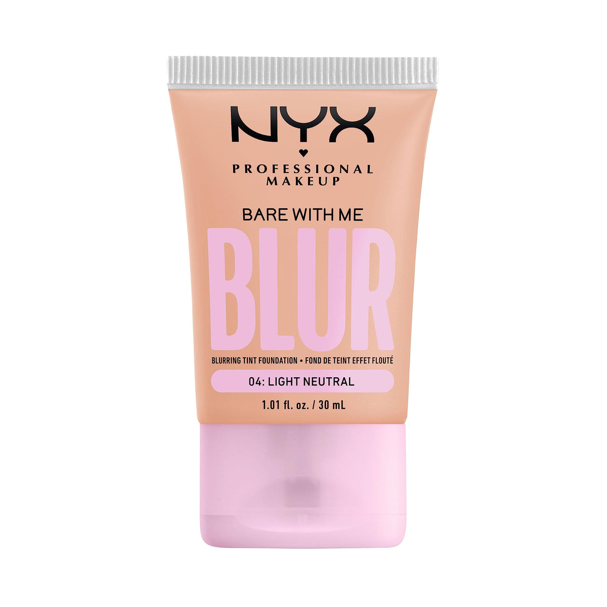 NYX PROFESSIONAL MAKEUP, Bare With Me, Tint Foundation, Medium buildable coverage, 12h hydration, Lightweight matte finish - 04 LIGHT NEUTRAL