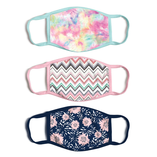 ABG Accessories Women's 3-Pack Adult Fashionable Germ Protection, Reusable Fabric Face Mask, B087YV8ZYG