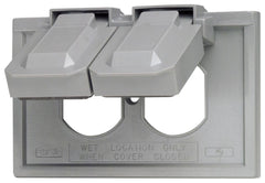 Leviton Wallplate Cover, 1 Gang, Duplex Device, 4976-0GY, Grey