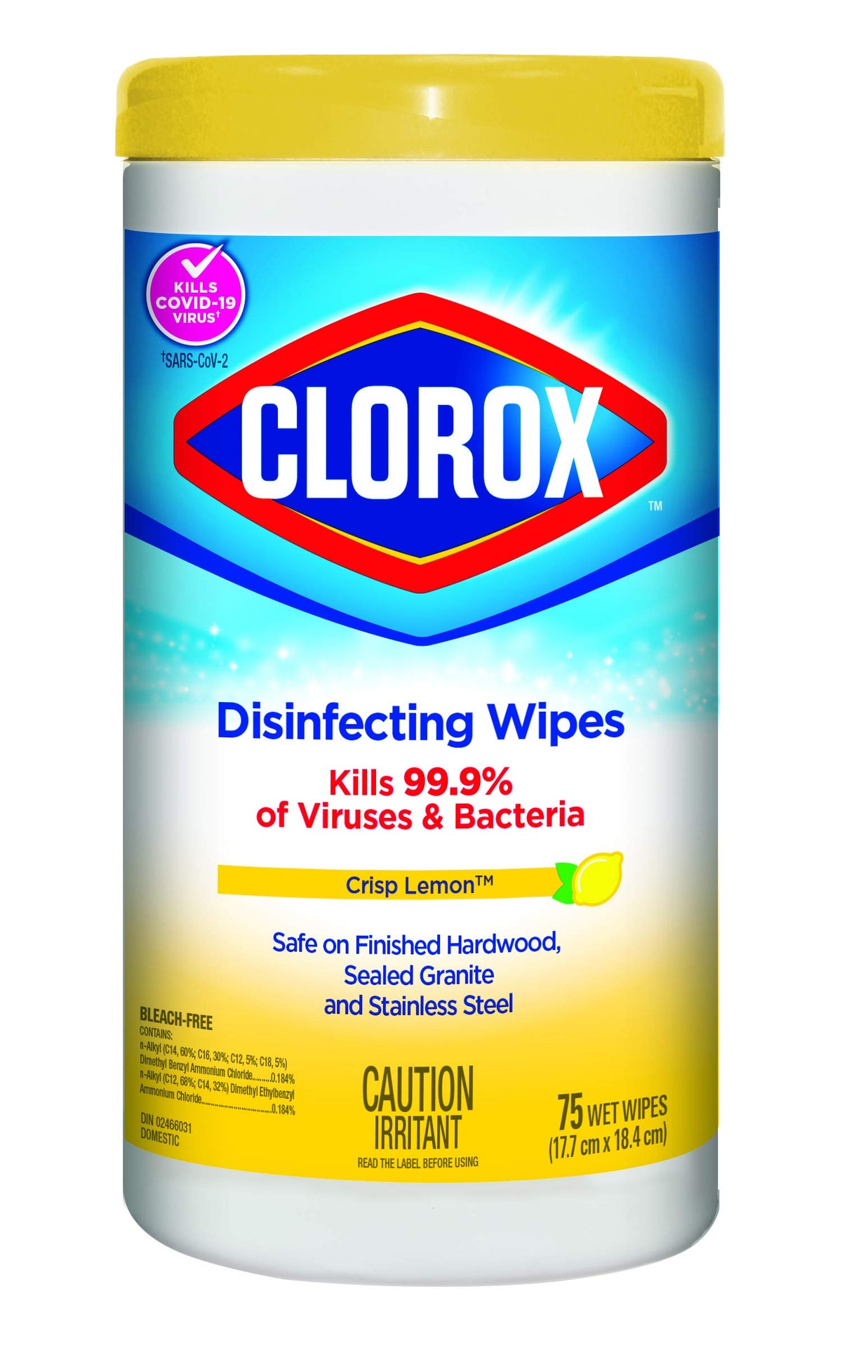 Clorox Wipes Disinfecting, Lemon Fresh, 75 Count