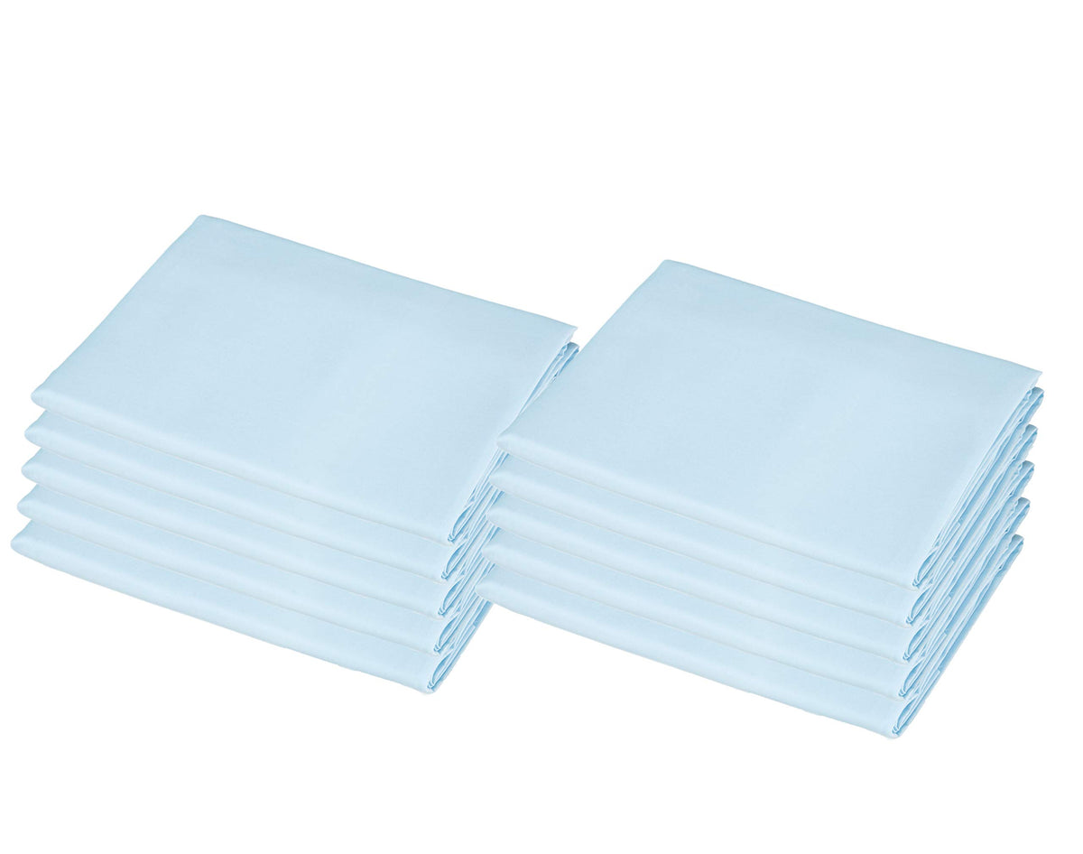 American Baby Company 10-Piece 100% Cotton Percale Toddler Day Care Cot Sheet, Blue, 23" x 40" (Pack of 10)