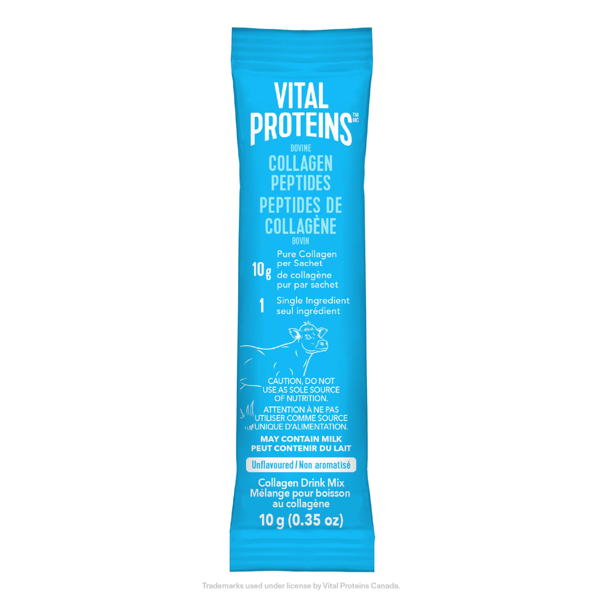 VITAL PROTEINS Bovine Collagen Peptides Powder, Single-serve Stick Packs, Unflavoured, Odourless, Gluten-free, No Added Sugar, Paleo-friendly, Non-GMO, No Artificial Flavours Or Colours, 200 g
