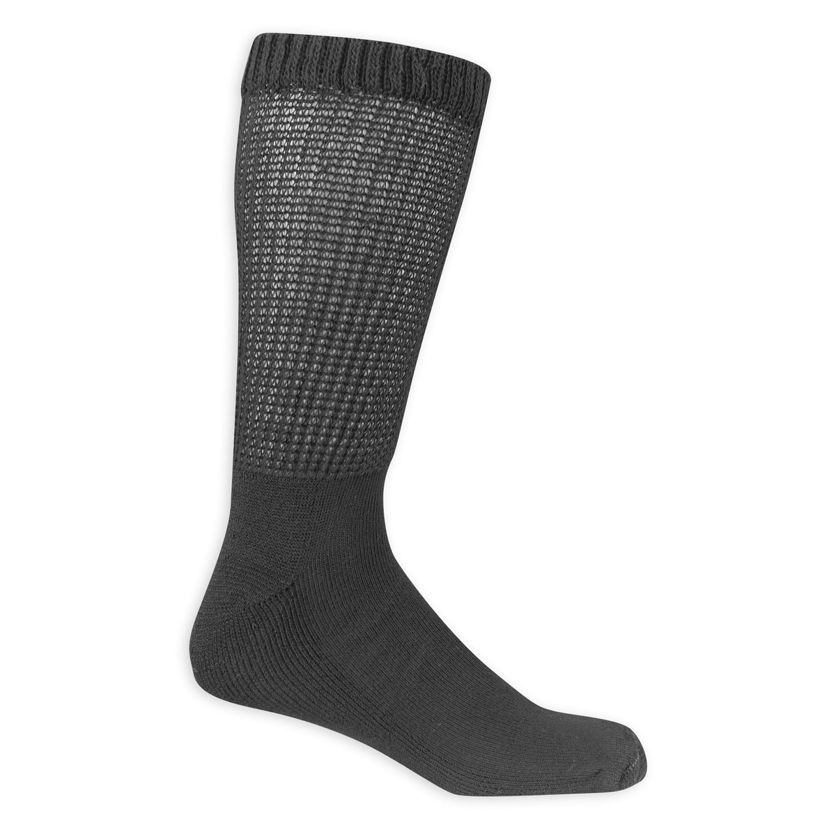 Dr. Scholl's Unisex Diabetes & Circulatory Crew Socks, Black, Fit shoe size Women: 13 to 15 and Men: 13 to 15