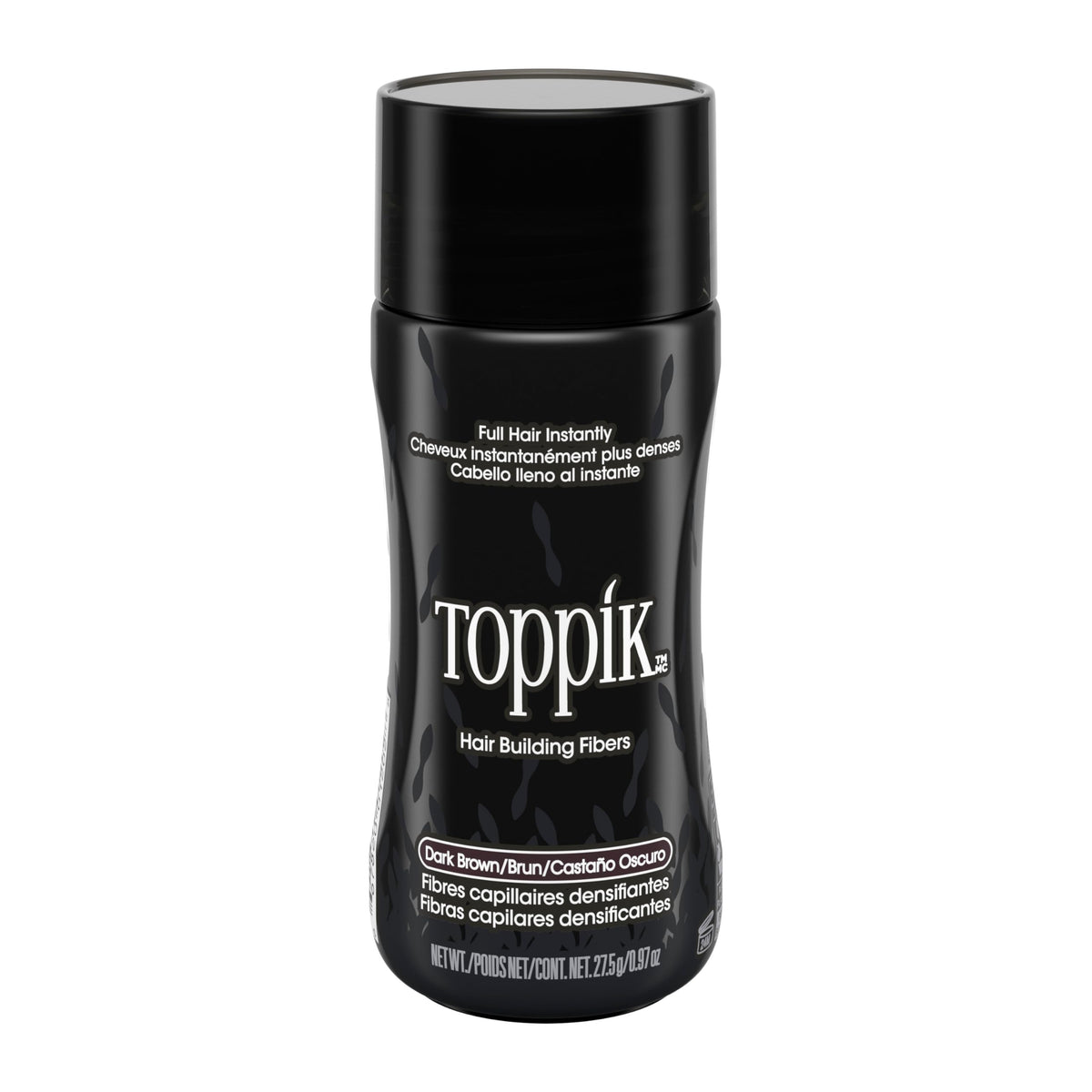 TOPPIK Hair Building Fibers, 27.5 g, Fill In Fine or Thinning Hair, Instantly Thicker Looking, Multiple Shades for Men & Women