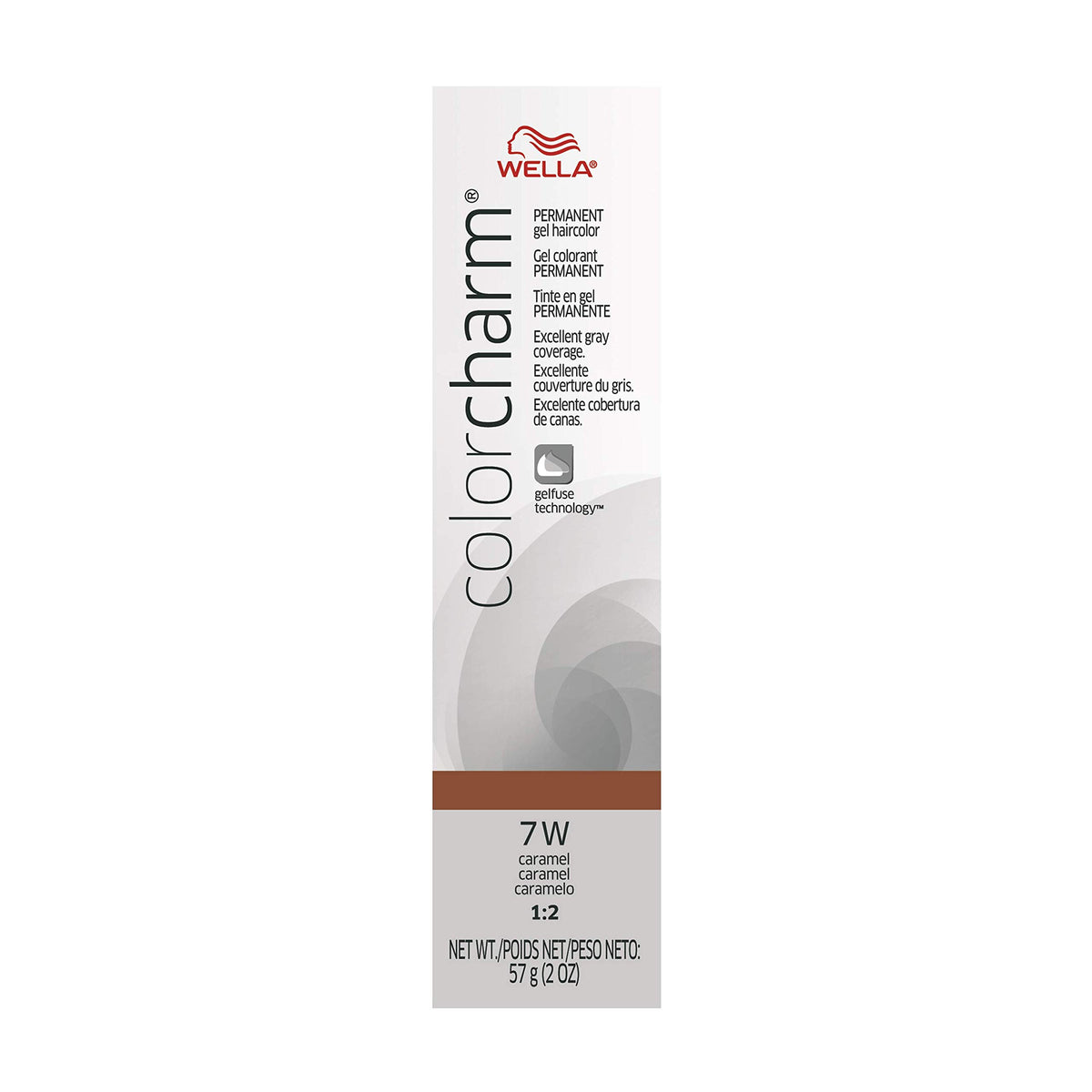 COLORCHARM Permanent Gel| Hair Color for Gray Coverage| 7W Caramel| 2 Fl oz.