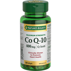 NATURE'S BOUNTY Co Q-10, 400 mg, Maximum Strength, Clinically Shown to Promote Heart Health, 48.7 g