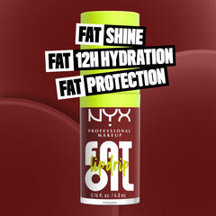 NYX Professional Makeup Lip Gloss, High Shine, Non-Sticky Finish, 12H Hydration, With Squalane, Rapsberry and Cloudberry Oils, Fat Oil Lip Drip, Shade: Inside Scoop (Creamy Plum Brown)