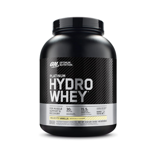 OPTIMUM NUTRITION Platinum Hydrowhey, Velocity Vanilla 3.5 pound