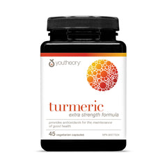 Youtheory Turmeric Curcumin with Black Pepper, Powerful Antioxidant Properties to Help Relieve Joint Inflammation, 45 Capsules