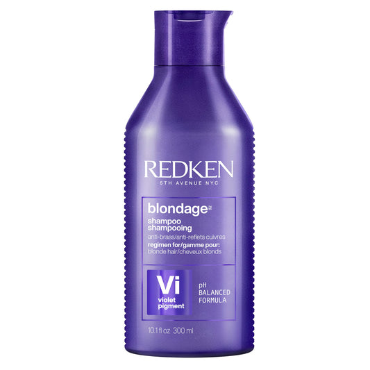 Redken Blondage Color Depositing Purple Conditioner, For Blonde Hair, Neutralizes Brass & Moisturizes Hair, With Pure Violet Pigments, Tones Hair for Cool and Ash Blonde Colors