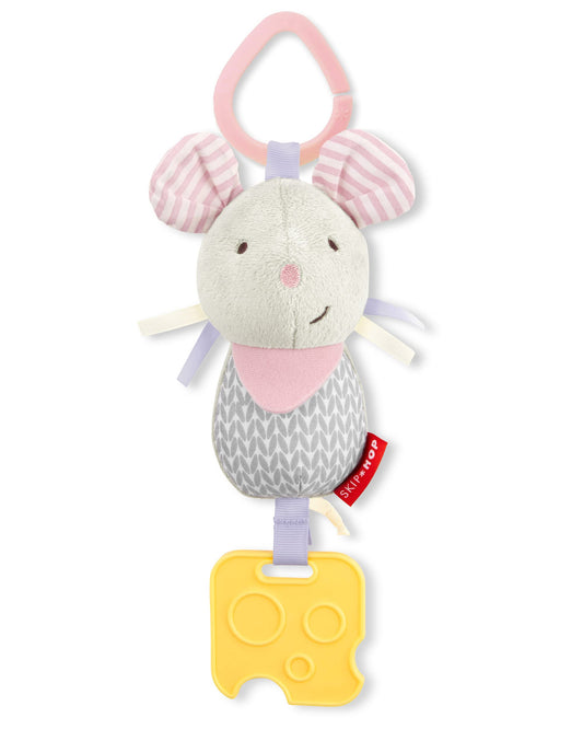 Skip Hop Bandana Buddies Baby Activity Chime & Teether Stroller Toy, Mouse