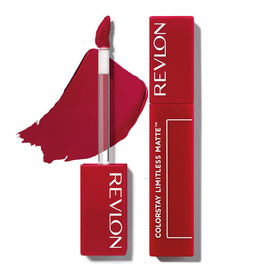 Revlon Lipstick, ColorStay Limitless Matte Liquid Lipstick, Vegan Formula, No-Budge Matte, Longwear Lipstick, Long Lasting, Lightweight/Comfortable, Waterproof, 011 Fire Off, 0.17 fl oz/ 5ml