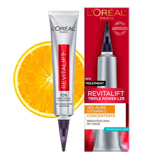 L'Oréal Paris Anti Aging Serum Revitalift Triple Power LZR with 10% Pure Vitamin C, 30 ml