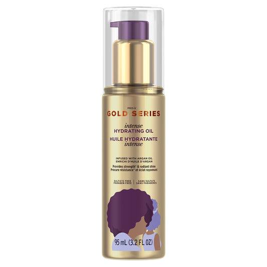 Pantene Gold Series Sulfate-Free Intense hydrating oil Treatment for Curly, Coily Hair, 95 Milliliters