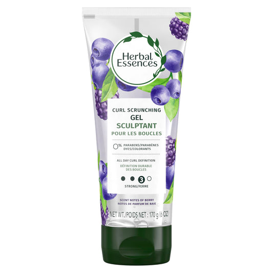 Herbal Essences Curl Scrunching Hair Sculptant Gel, 24-hour Hold and Frizz Control, 170 g