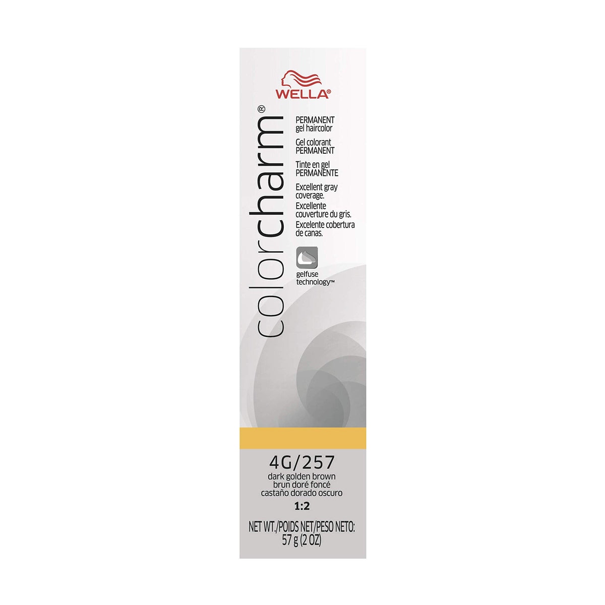 COLORCHARM Permanent Gel| Hair Color for Gray Coverage| 4G Dark Golden Brown| 2 Fl oz.