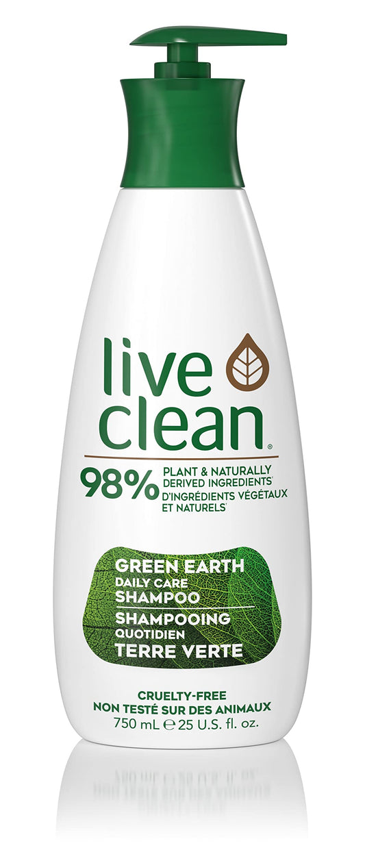 Live Clean Shampoo, Daily Care Green Earth, 750 mL
