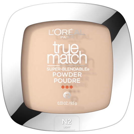 L'Oreal Paris True Match Super-Blendable Oil Free Powder Foundation, Pressed Powder, Natural Finish, Sun Beige, 0.33 oz, Packaging May Vary