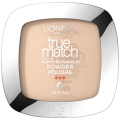 L'Oreal Paris True Match Super-Blendable Oil Free Powder Foundation, Pressed Powder, Natural Finish, Sun Beige, 0.33 oz, Packaging May Vary