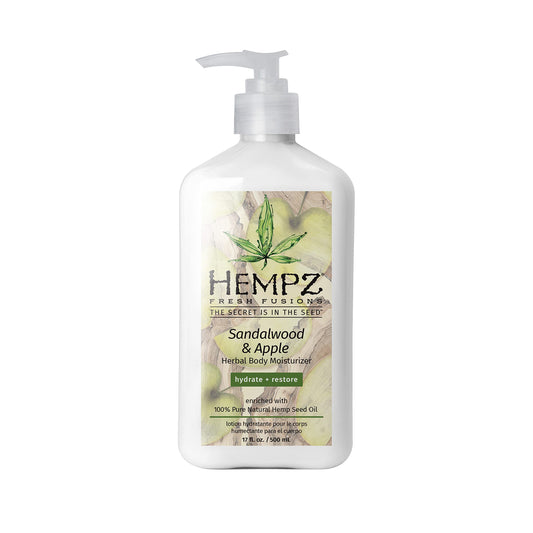 HEMPZ Sandalwood and Apple Herbal Body Moisturizer, 17 oz.