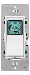 Leviton Decora Programmable and Astronomical Timer Switch for Lights and Motor Loads, Neutral Wire Required, Single Pole or 3-Way, VPT24-1PZ, White with Ivory and Light Almond Faceplates