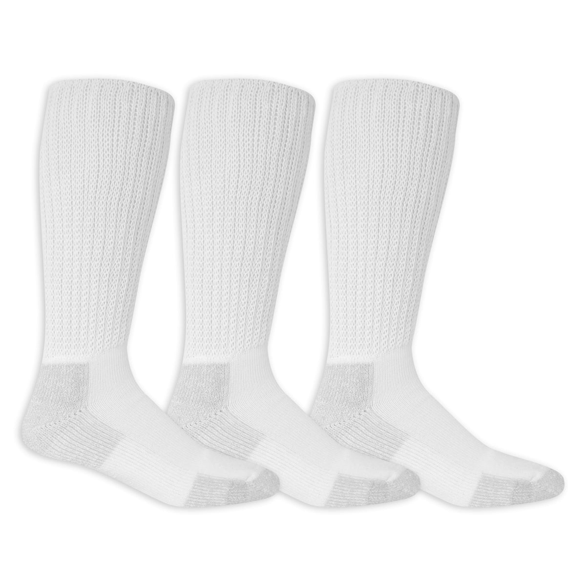 Dr. Scholl's Men's Advanced Relief Blisterguard Socks-2 & 3 Pair Packs-Non-Binding Cushioned Comfort, White - Wide-top Crew (3 Pairs), 13-15