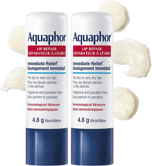EUCERIN AQUAPHOR Lip Repair Stick DUO PACK for Dry, Chapped and Cracked Lips, 2x4.8g