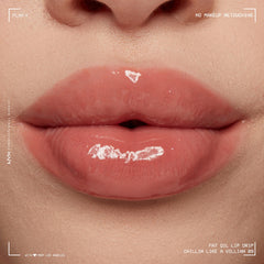 NYX Professional Makeup Lip Gloss, High Shine, Non-Sticky Finish, 12H Hydration, With Squalane, Rapsberry and Cloudberry Oils, Fat Oil Lip Drip, Shade: Chillin' Like a Villain (Cream Pale Dusty Rose)