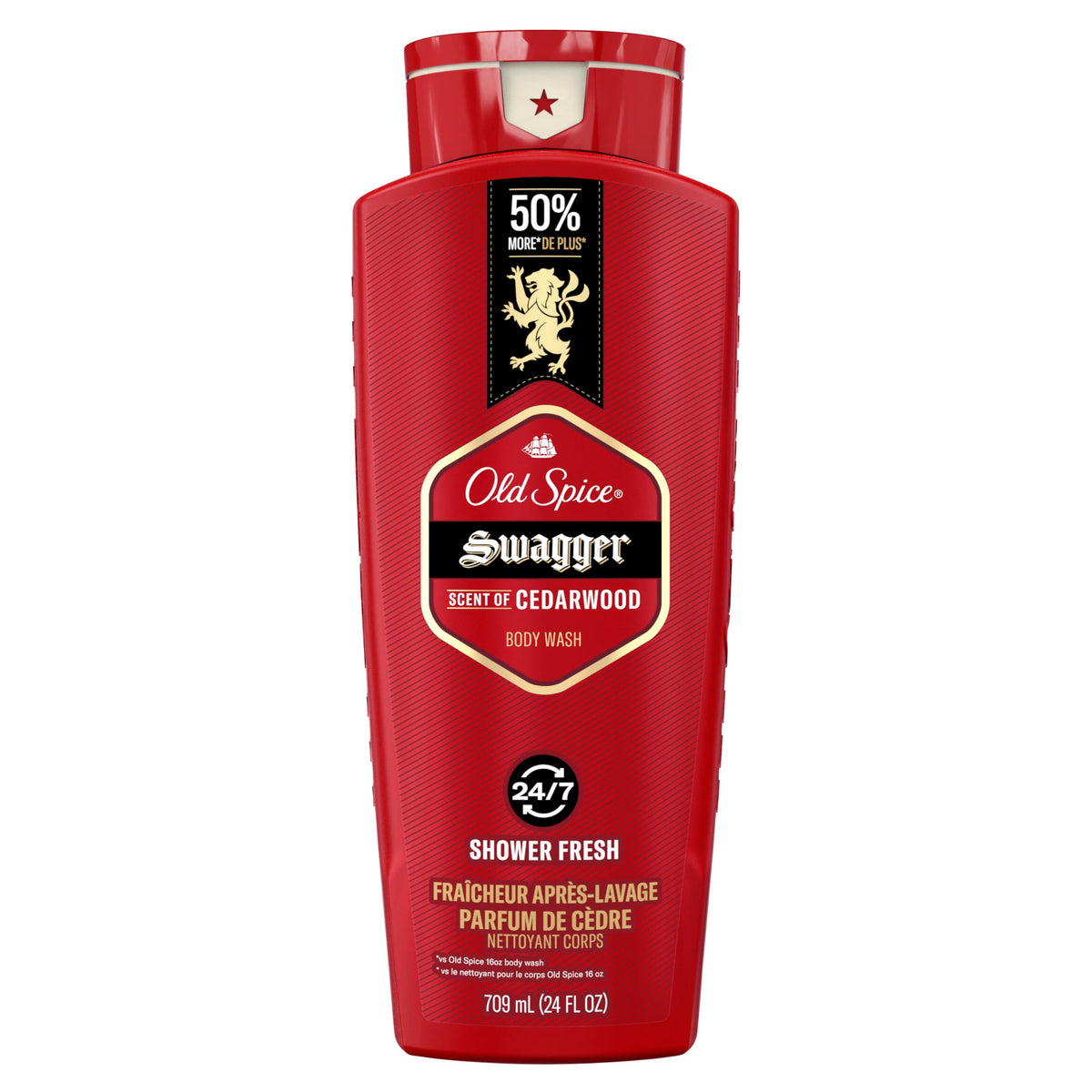 Old Spice Men's Body Wash, Swagger Scent of Confidence, 709 ml