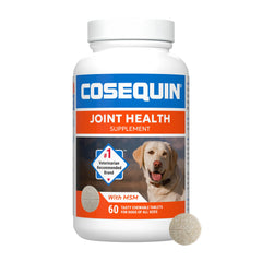 Nutramax Cosequin Maximum Strength Joint Health Supplement for Dogs - With Glucosamine, Chondroitin, and MSM, 60 Chewable Tablets