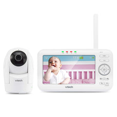 VTech VM5262 5" Color LCD Digital Video Baby Monitor, 360 Degree Pan & Tilt Camera, Automatic Night Vision, Temperature Sensor