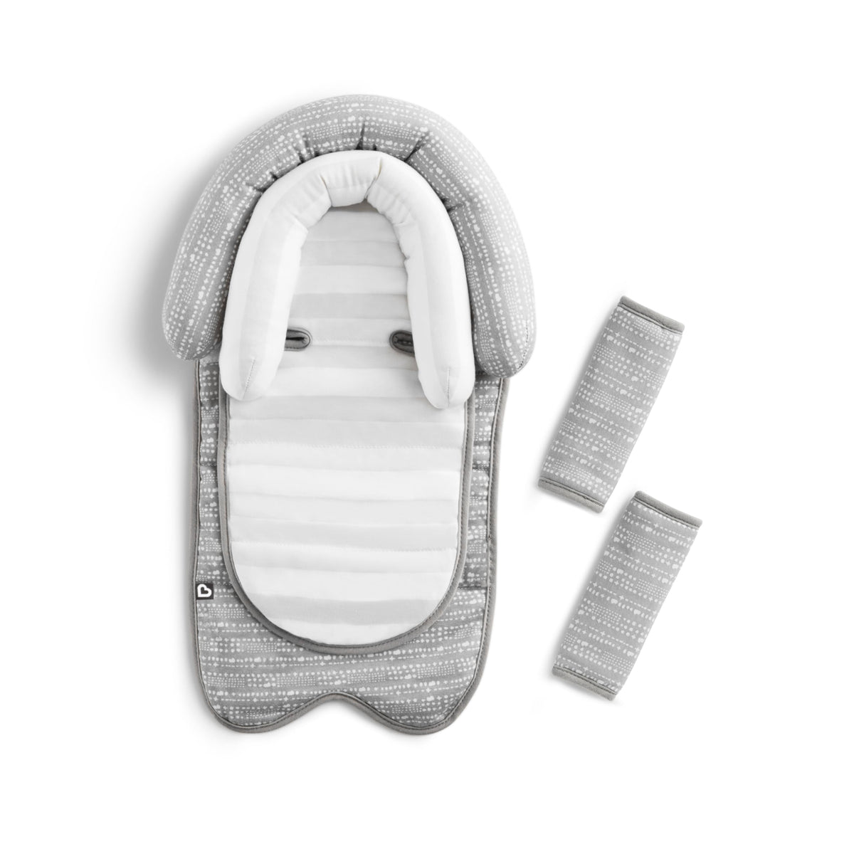 Munchkin Brica XtraGuard Head Support & Strap Cover for Baby Car Seats with Silver-Ion Technology, Dots