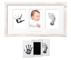 Pearhead Babyprints Wall Frame, Rustic Nursery Decor, Distressed
