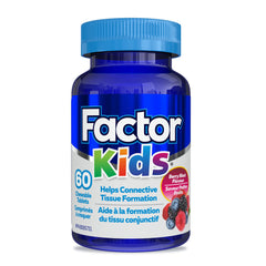 Factor Kids Daily Chewable Multivitamin (60 Count) with Vitamins B12, C, D3 & L-Tyrosine