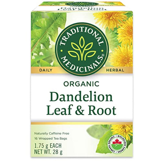 Traditional Medicinals - Organic Dandelion Leaf and Root Herbal Tea (Pack of 1) - 16 Tea Bags Total