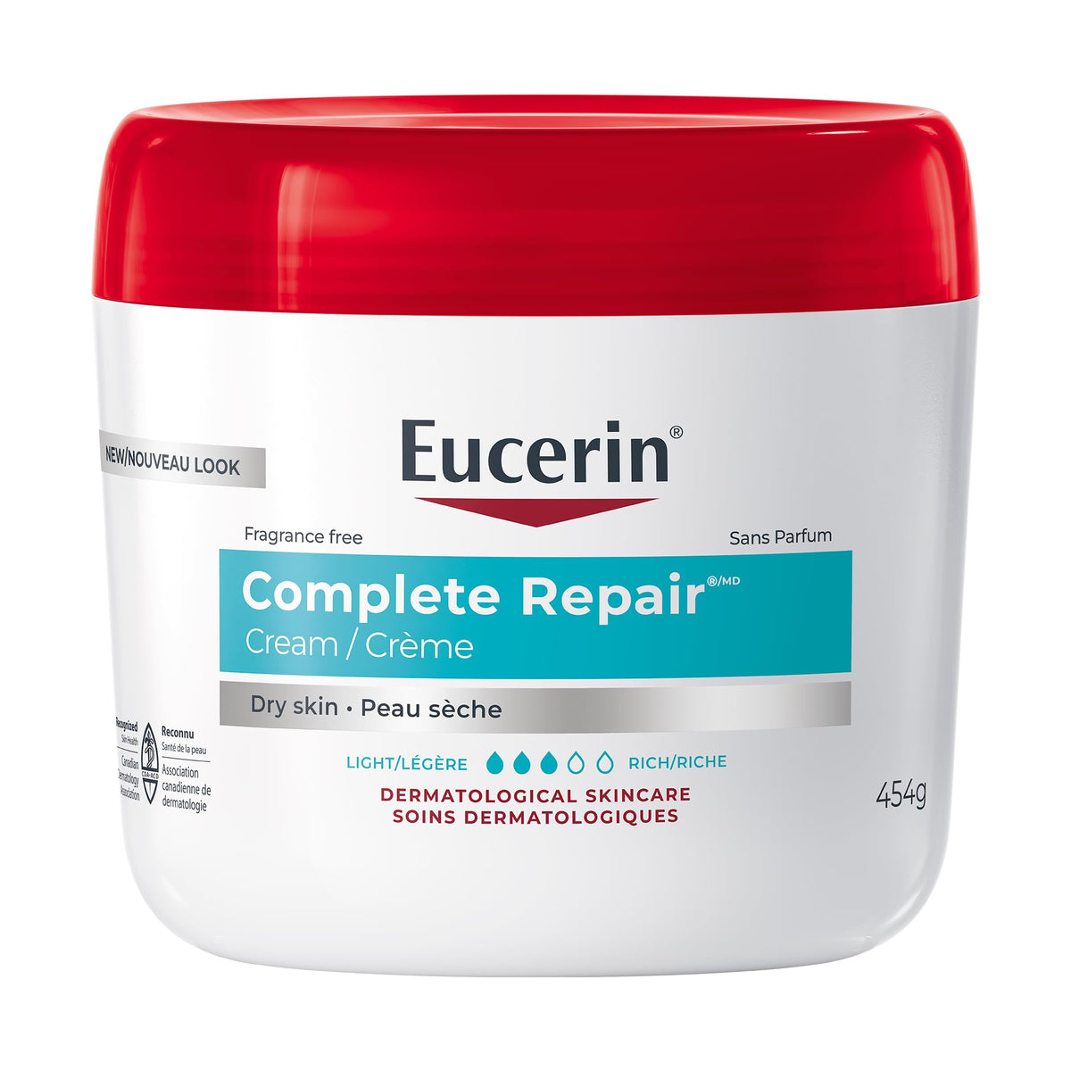 Eucerin Complete Repair Moisturizing Cream, Moisturizing Lotion with 5% Urea and Ceramides for Dry Skin, 454 g