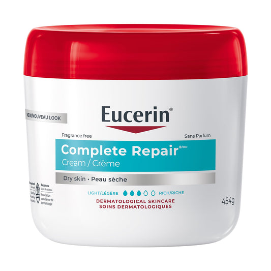 Eucerin Complete Repair Moisturizing Cream, Moisturizing Lotion with 5% Urea and Ceramides for Dry Skin, 454 g