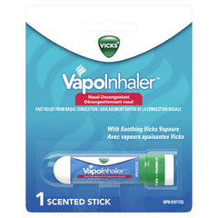 Vicks Vapoinhaler Nasal Decongestant with Soothing Vapors for Temporary Relief due to a Cold, Menthol Scent, 1 Pack, 0.2 mL