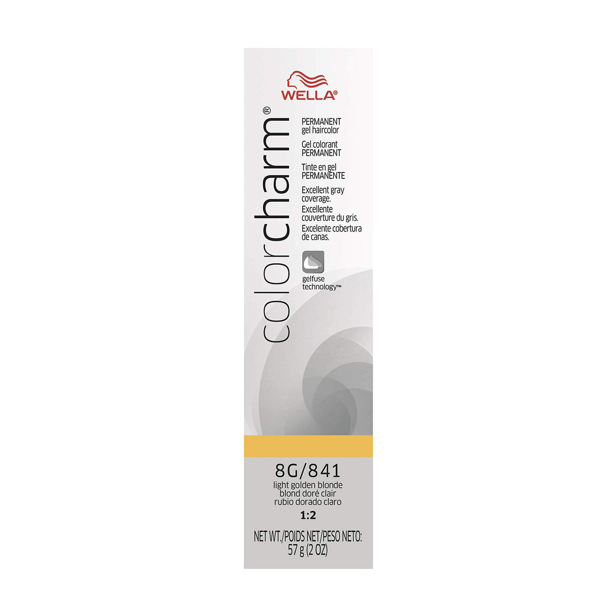 COLORCHARM Permanent Gel| Hair Color for Gray Coverage| 8G Light Golden Blonde| 2 Fl oz.
