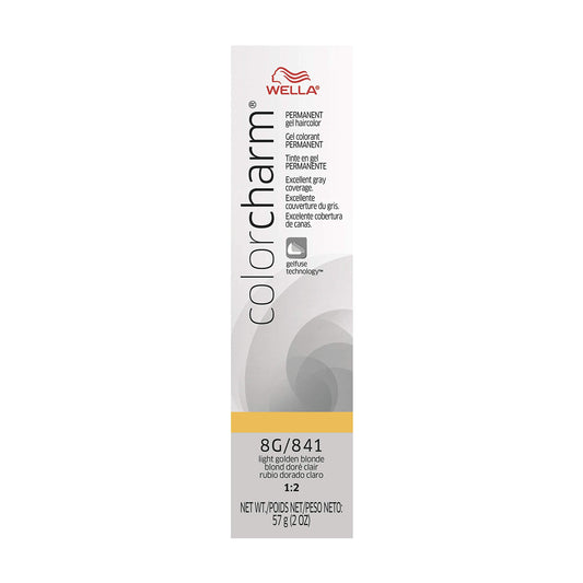 COLORCHARM Permanent Gel| Hair Color for Gray Coverage| 8G Light Golden Blonde| 2 Fl oz.