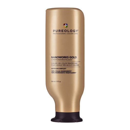 Pureology Nanoworks Gold Shampoo | For Very Dry, Color-Treated Hair | Renews Softness & Shine | Sulfate-Free | Vegan