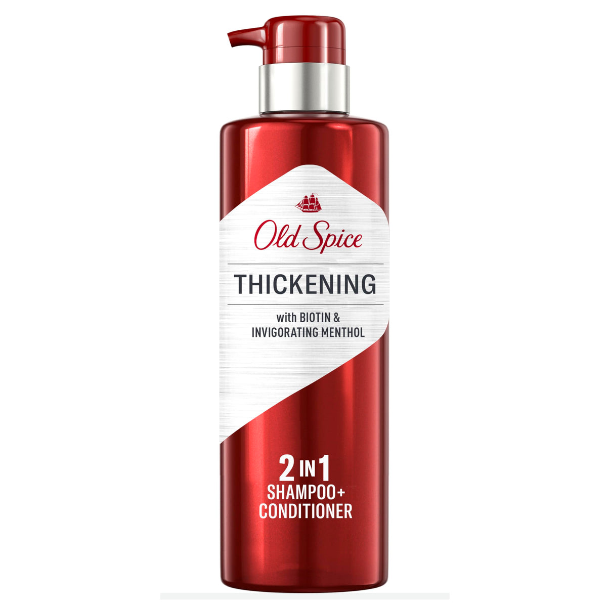 Old Spice Thickening 2in1 Men's Shampoo and Conditioner with Biotin and Invigorating Menthol, 530 mL
