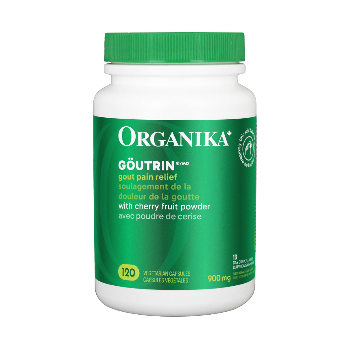 Organika Goutrin- Gout Relief Formulation, Reduce Uric Acid, Diuretic, 120 vcaps