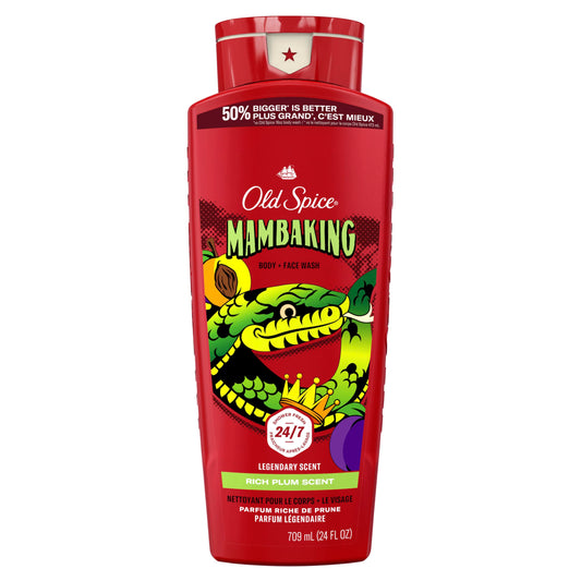 Old Spice Body Wash for Men, MambaKing, Long Lasting Lather, 709 ml