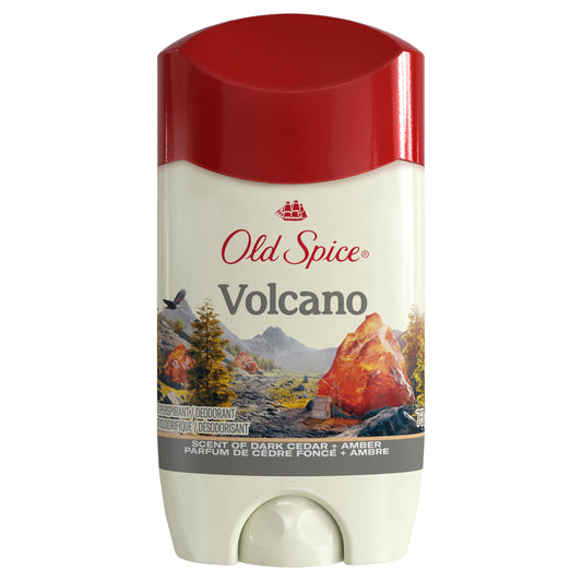 Old Spice Men's Antiperspirant and Deodorant, Volcano Scent, 24/7 Sweat and Odor Protection, Gentle on Skin, Dry Feel, 73 g