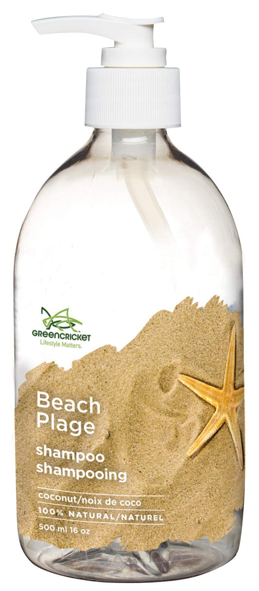 Green Cricket Coconut Shampoo (Beach) 500ml - 100% Natural & Vegan (No SLS, SLES, Parabens)