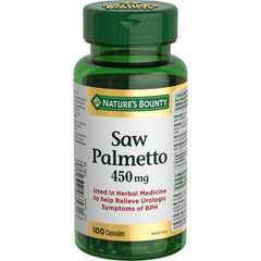 NATURE'S BOUNTY Saw Palmetto, 450 mg, Herbal Medicine, 54.6 g